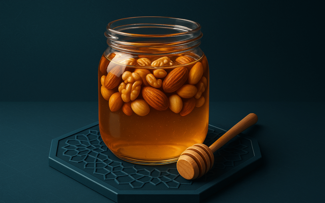 فوائد العسل بالمكسرات على الريق